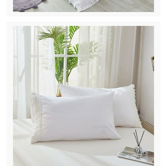 ⭐🆕Boho White luxurious tassle duvet cover set - Picture 5 of 8